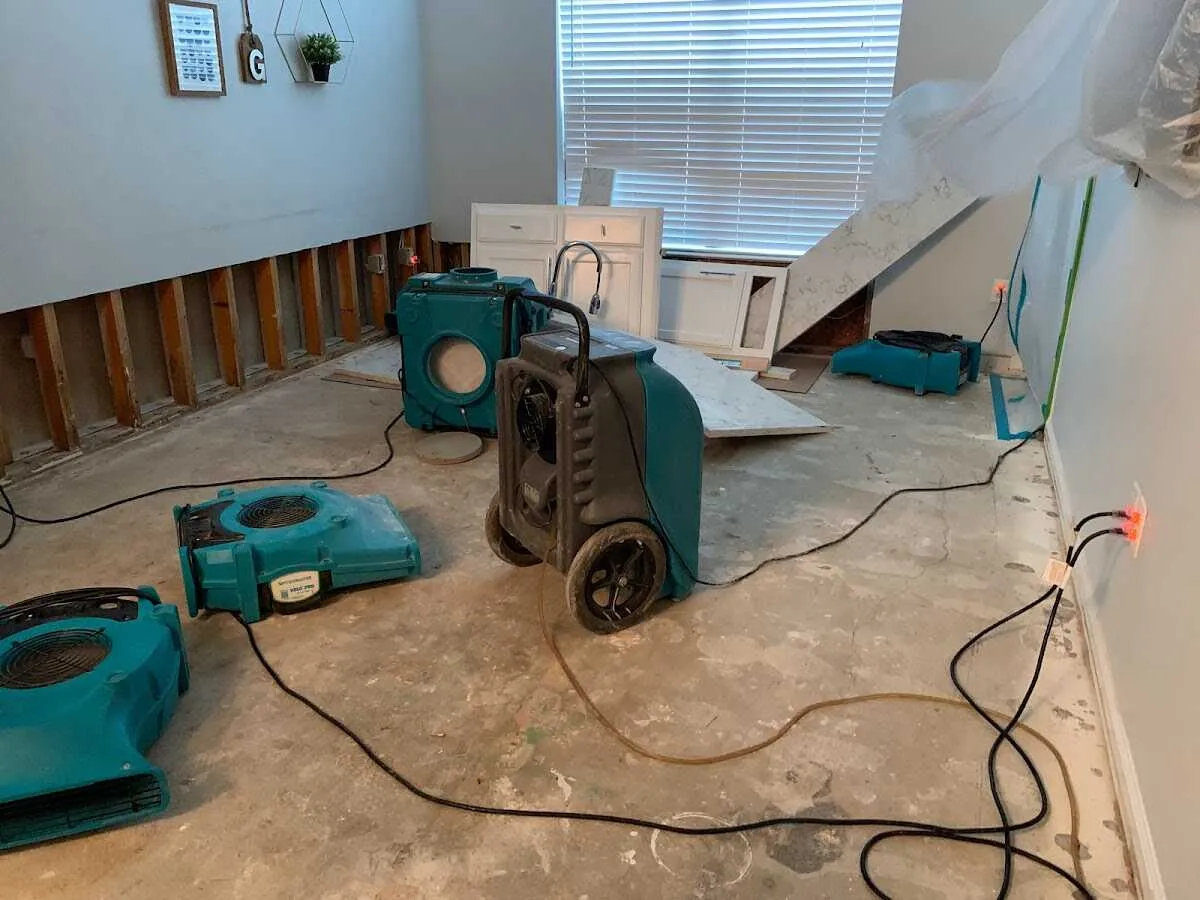 Dehumidifier in flood-cut room for Water Extraction & Removal in Wade Hampton
